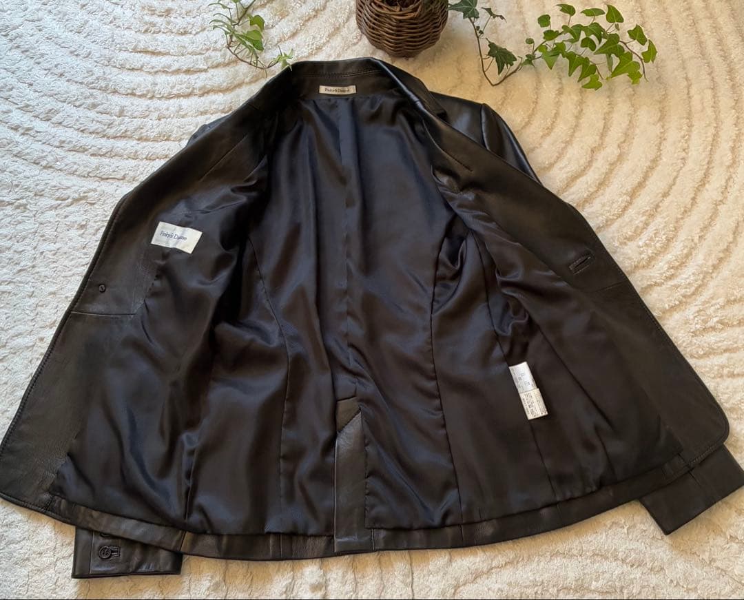 Pinky & Dianne 本革 ラムレザー ジャケット 38 ブラック 美品