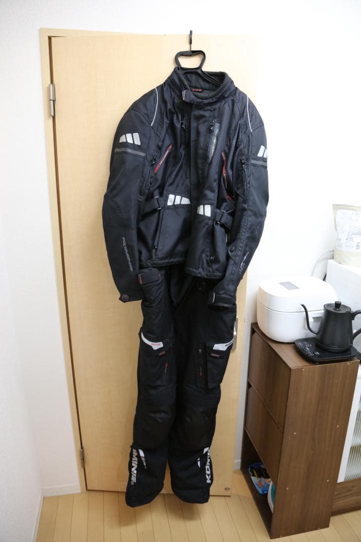未使用☆KOMINE バイクジャケットとパンツセット ブラック　3XL/XLT