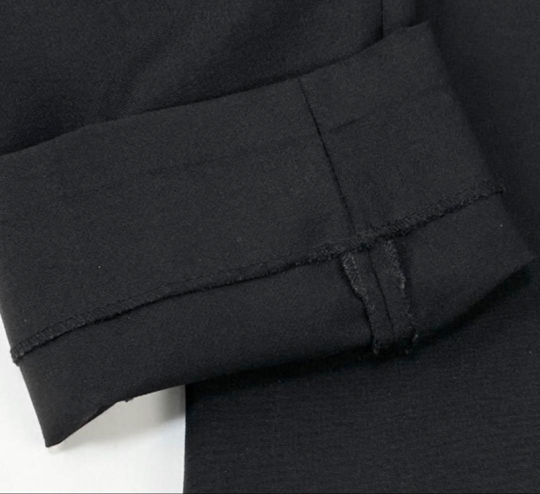 JIL SANDER バージンウール&モヘヤ　テーパードスラックス ブラック