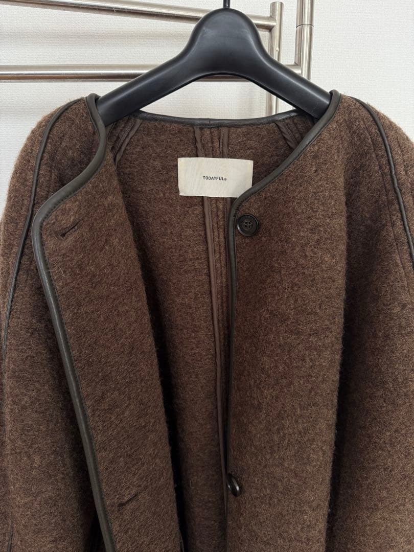 todayful ウールジャージーコート