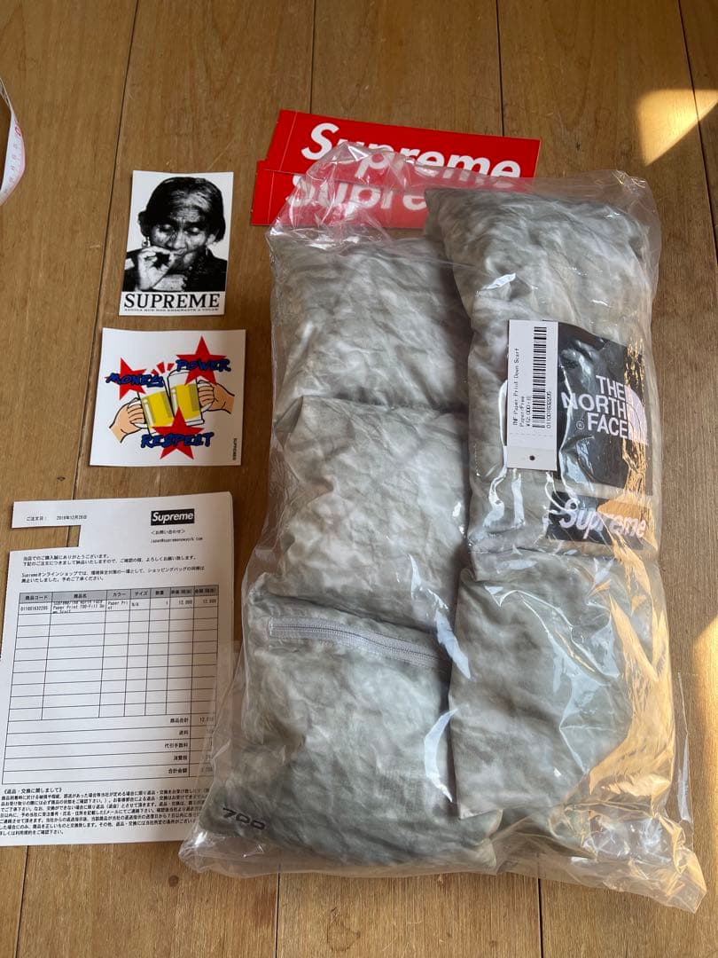 未使用 Supreme THE NORTH FACE ダウンスカーフ