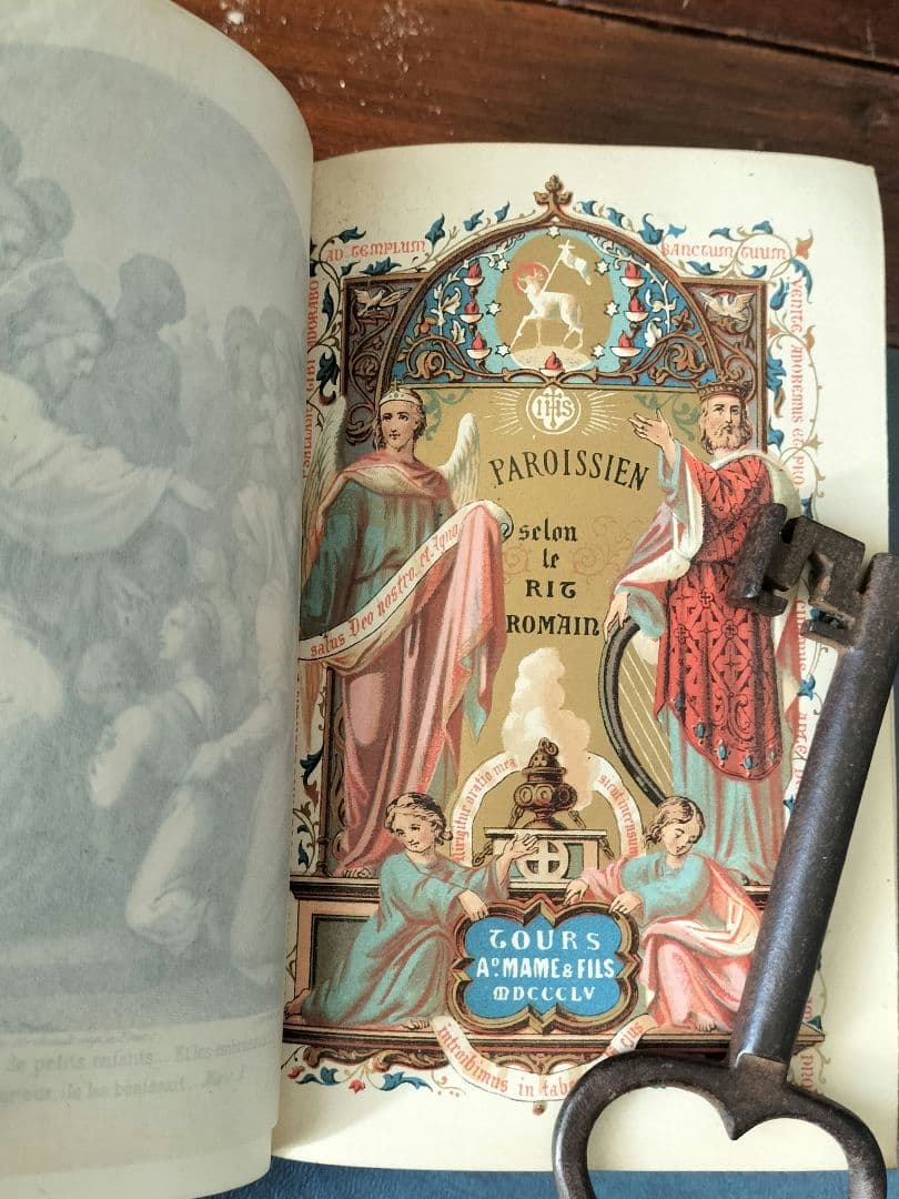 アンティーク祈祷書　365日の祈りのすべてフランス語1874年