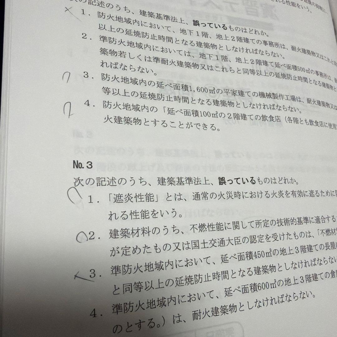 令和7年度　一級建築士　総合資格　冊子・演習テストなど教材