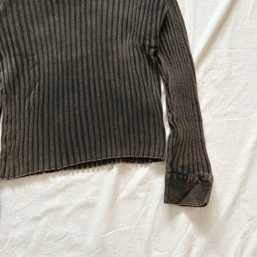 リブカットソー グランジ フェード加工 y2k 平成 00s アーカイブ パンク