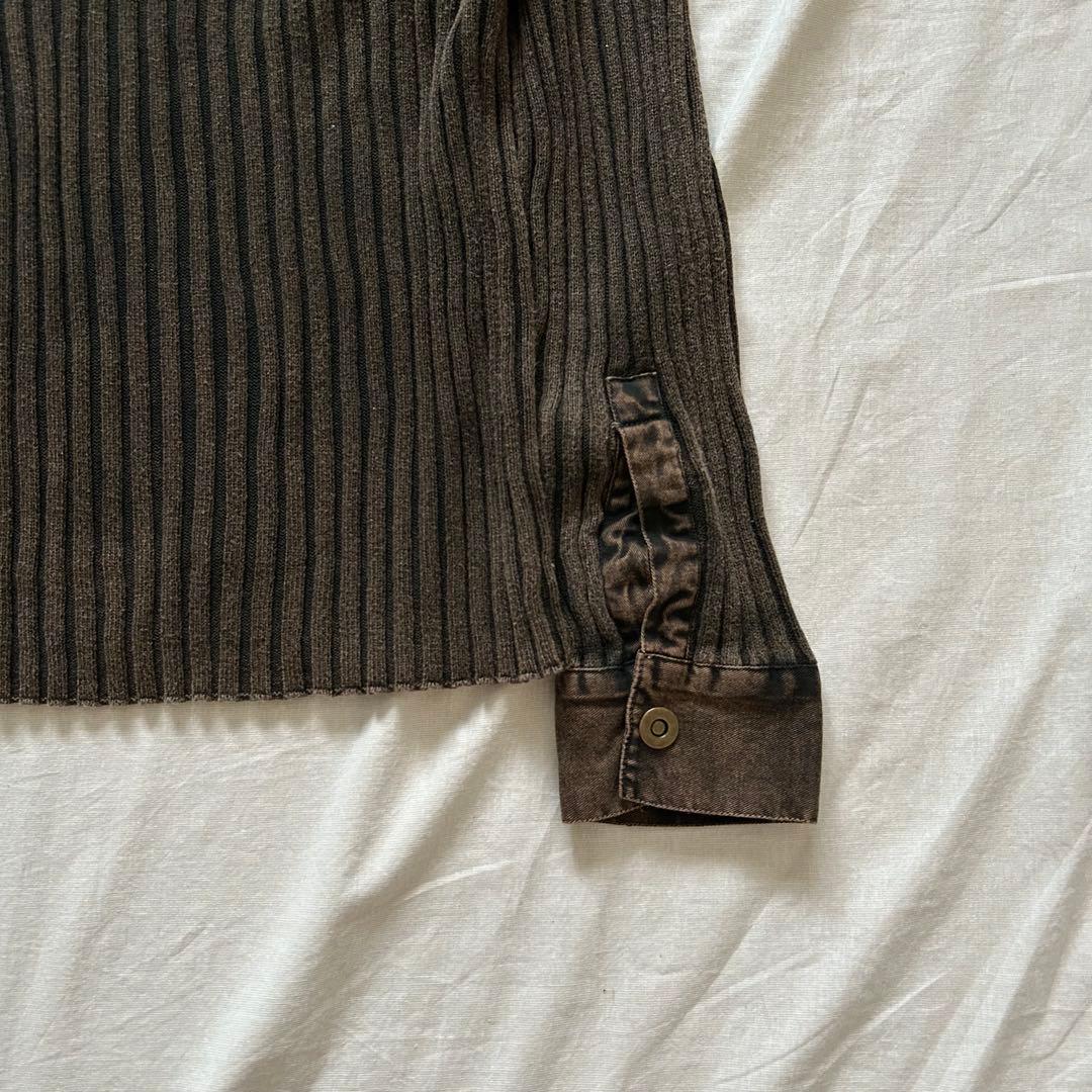 リブカットソー グランジ フェード加工 y2k 平成 00s アーカイブ パンク