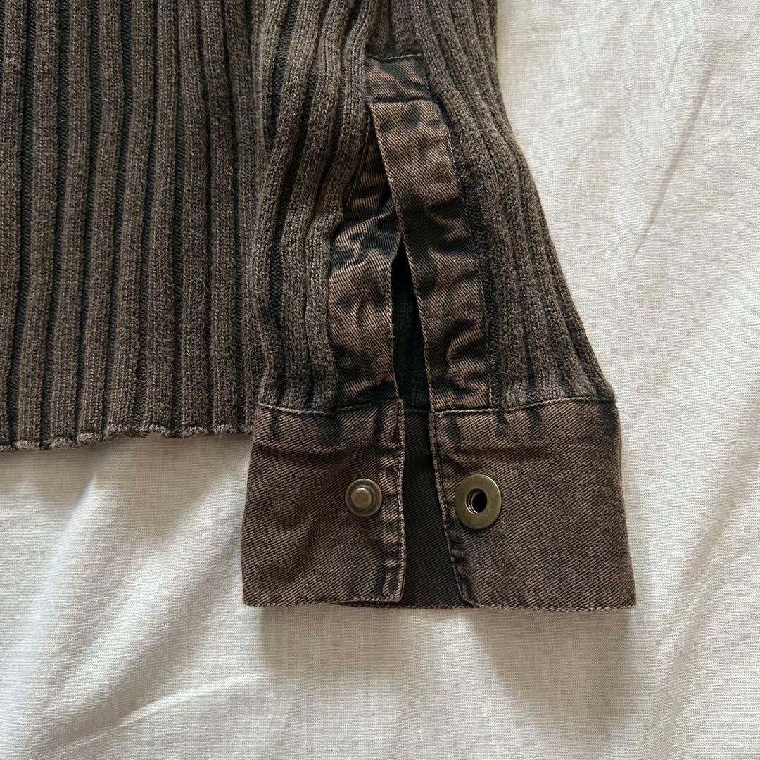 リブカットソー グランジ フェード加工 y2k 平成 00s アーカイブ パンク