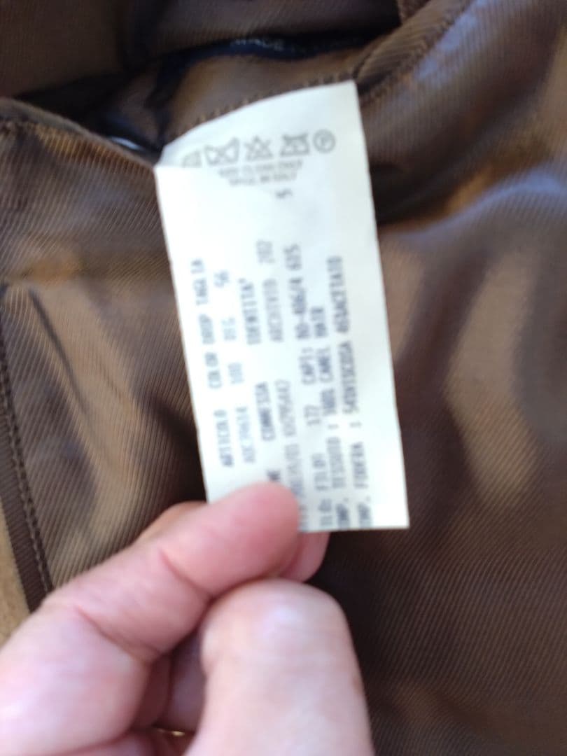 ち9わ LARDINIダブルブレストチェスターコート新品未使用ハンガー付き