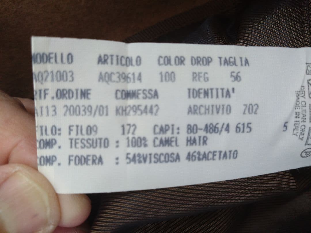 ち9わ LARDINIダブルブレストチェスターコート新品未使用ハンガー付き