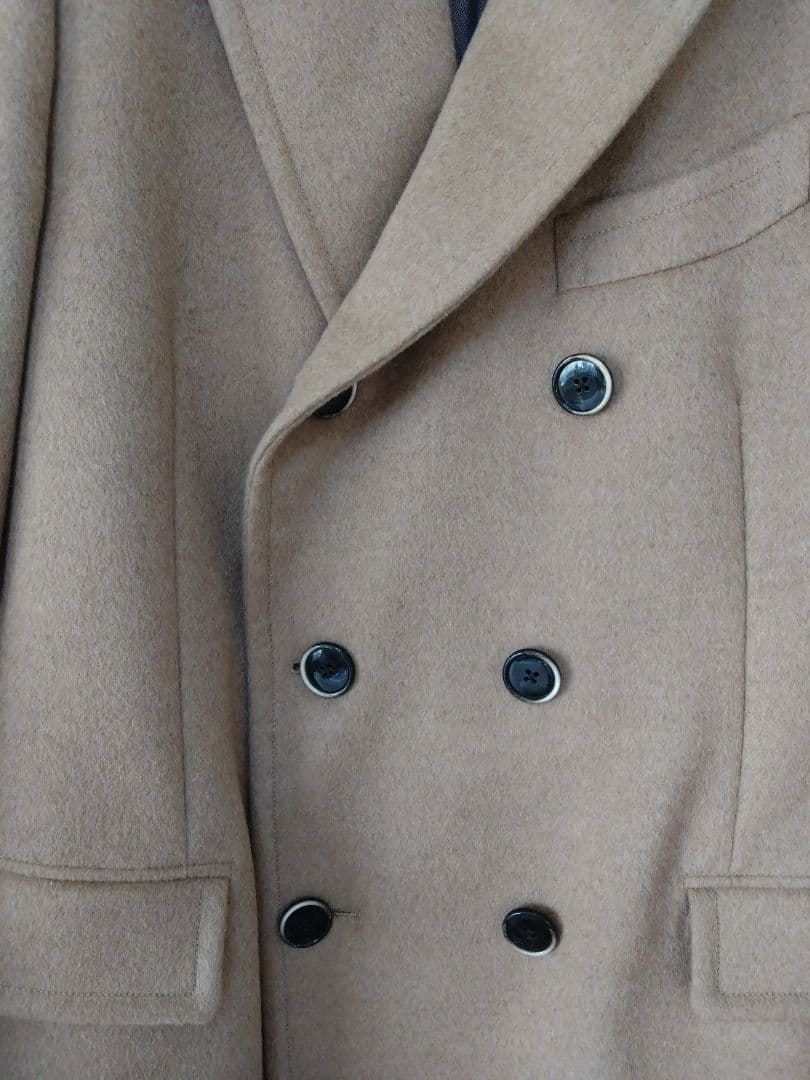 ち9わ LARDINIダブルブレストチェスターコート新品未使用ハンガー付き