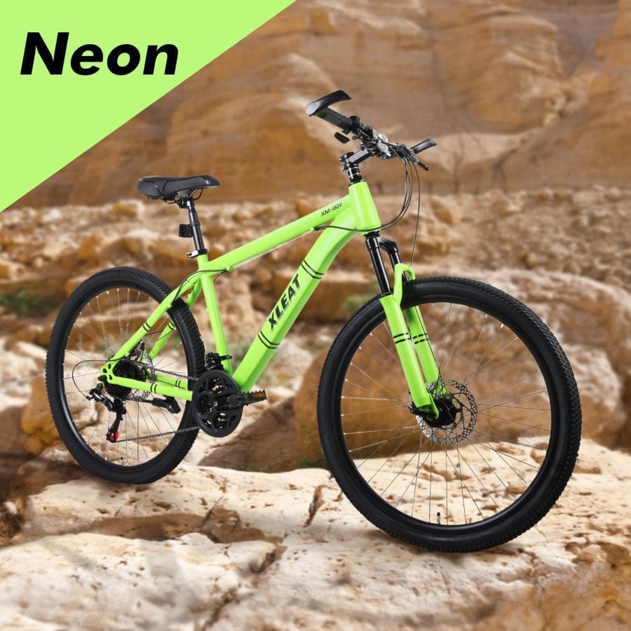 マウンテンバイク 26インチ シマノ製 21段変速 ライト スタンド付 ★4色