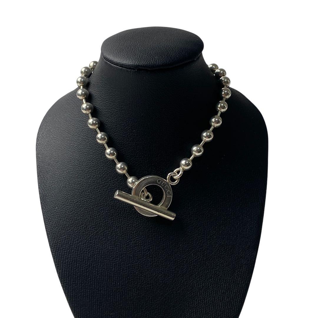 グッチ GUCCI ボールチェーン ネックレス シルバー 925