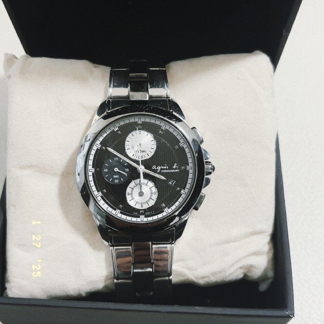 専用agnès b. クロノグラフ ブラック