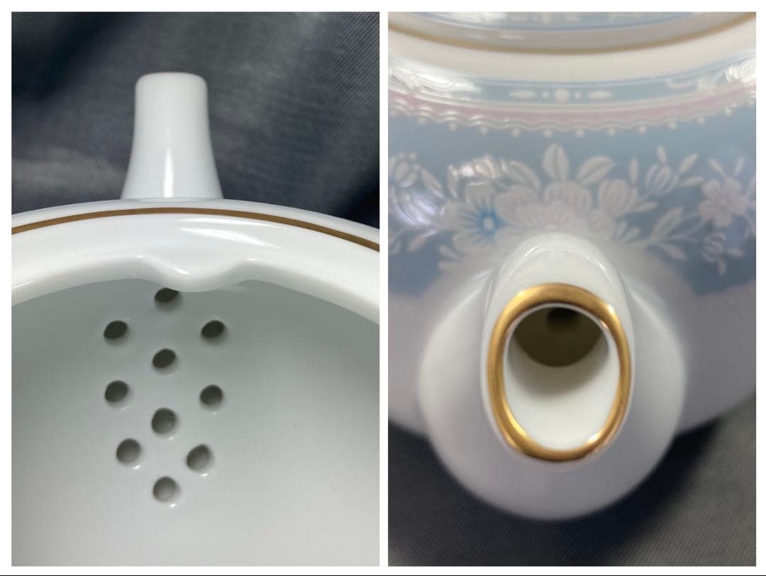 梅ちゃん　ノリタケ　レースウッドゴールド　ティーポット　マグカップ