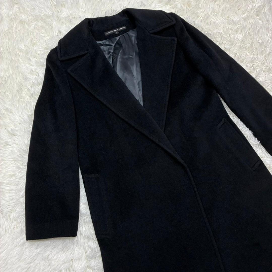 【美品✨】ラルフローレン チェスターコート Iライン アンゴラ ブラック