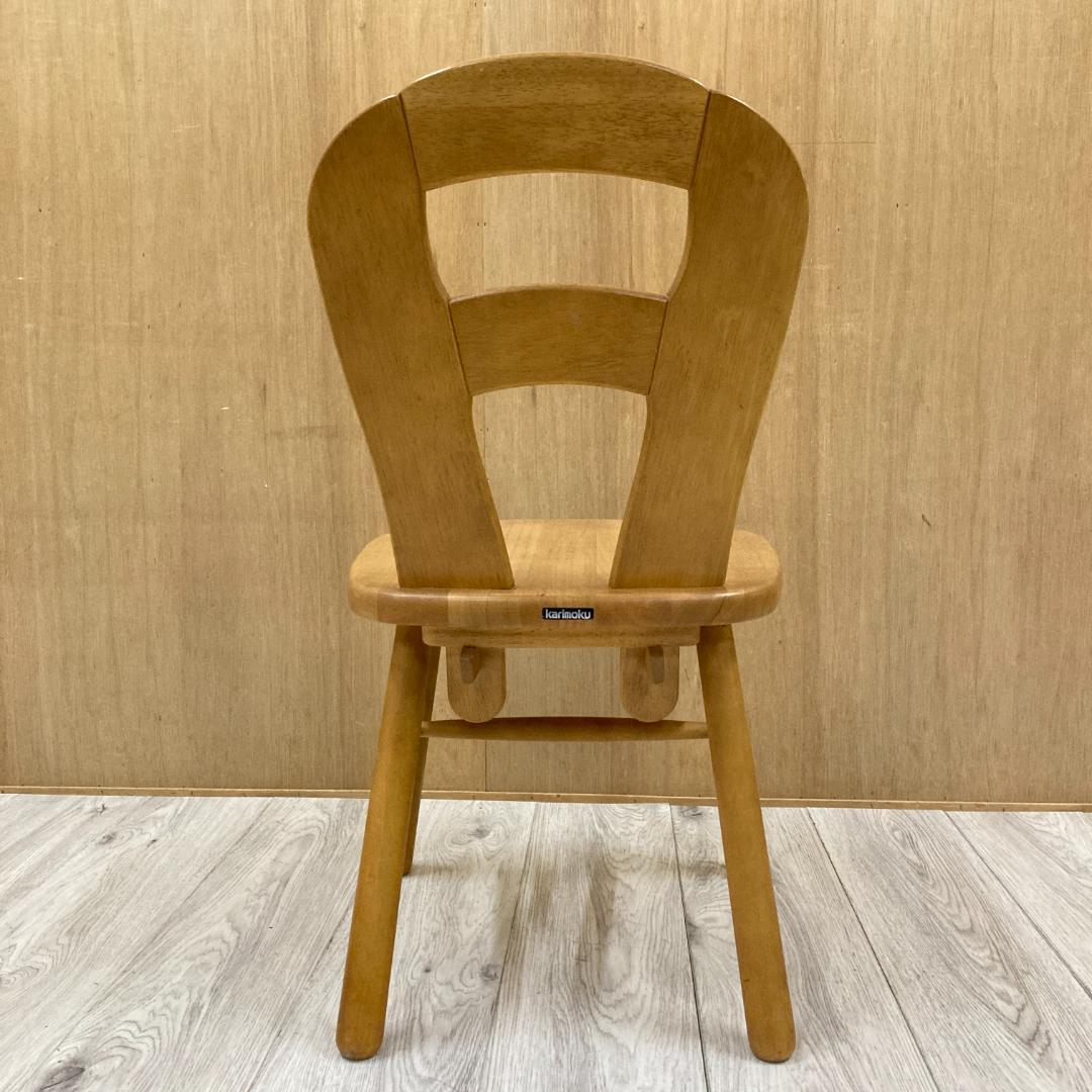 【カリモク】木製　ダイニングチェア　椅子　A