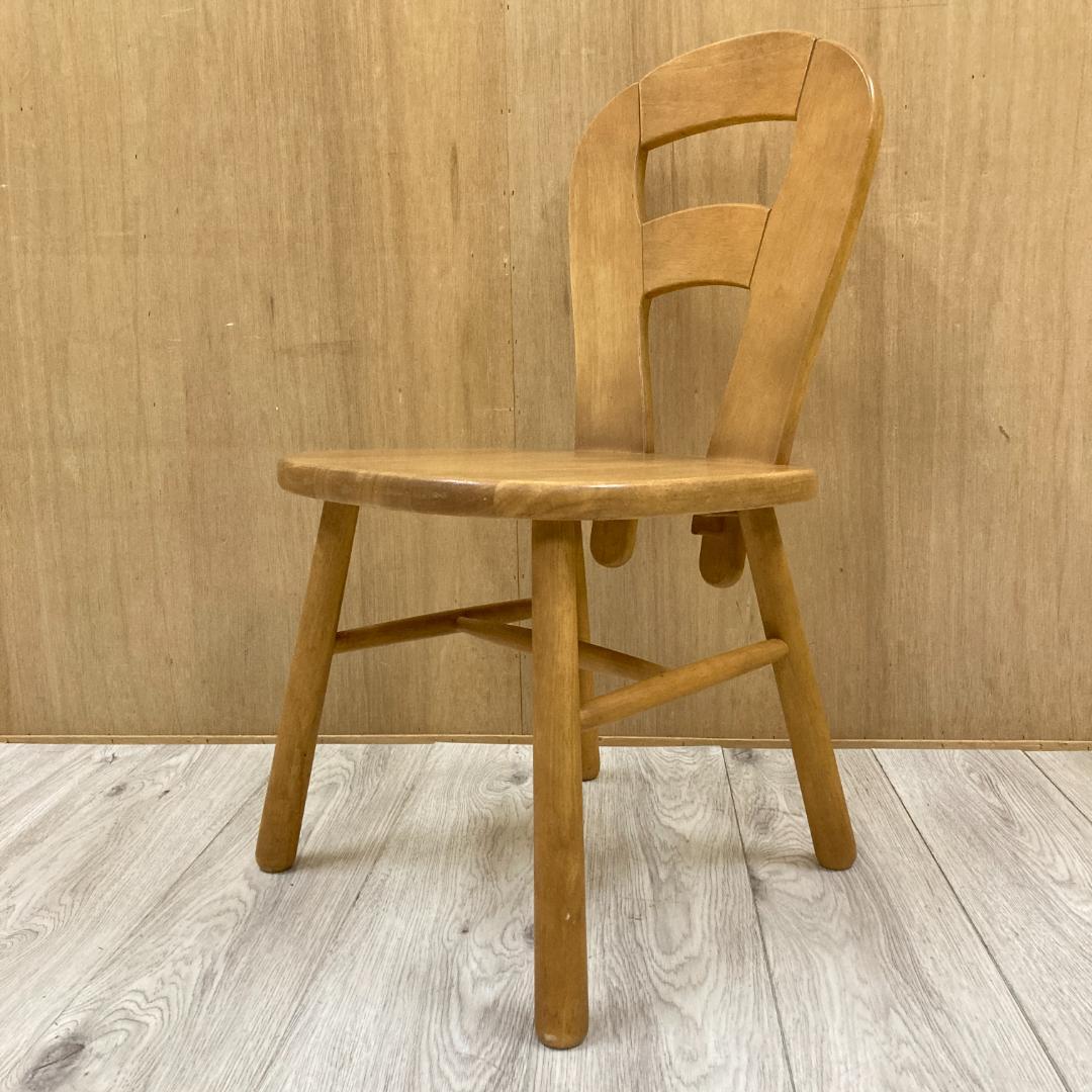【カリモク】木製　ダイニングチェア　椅子　A