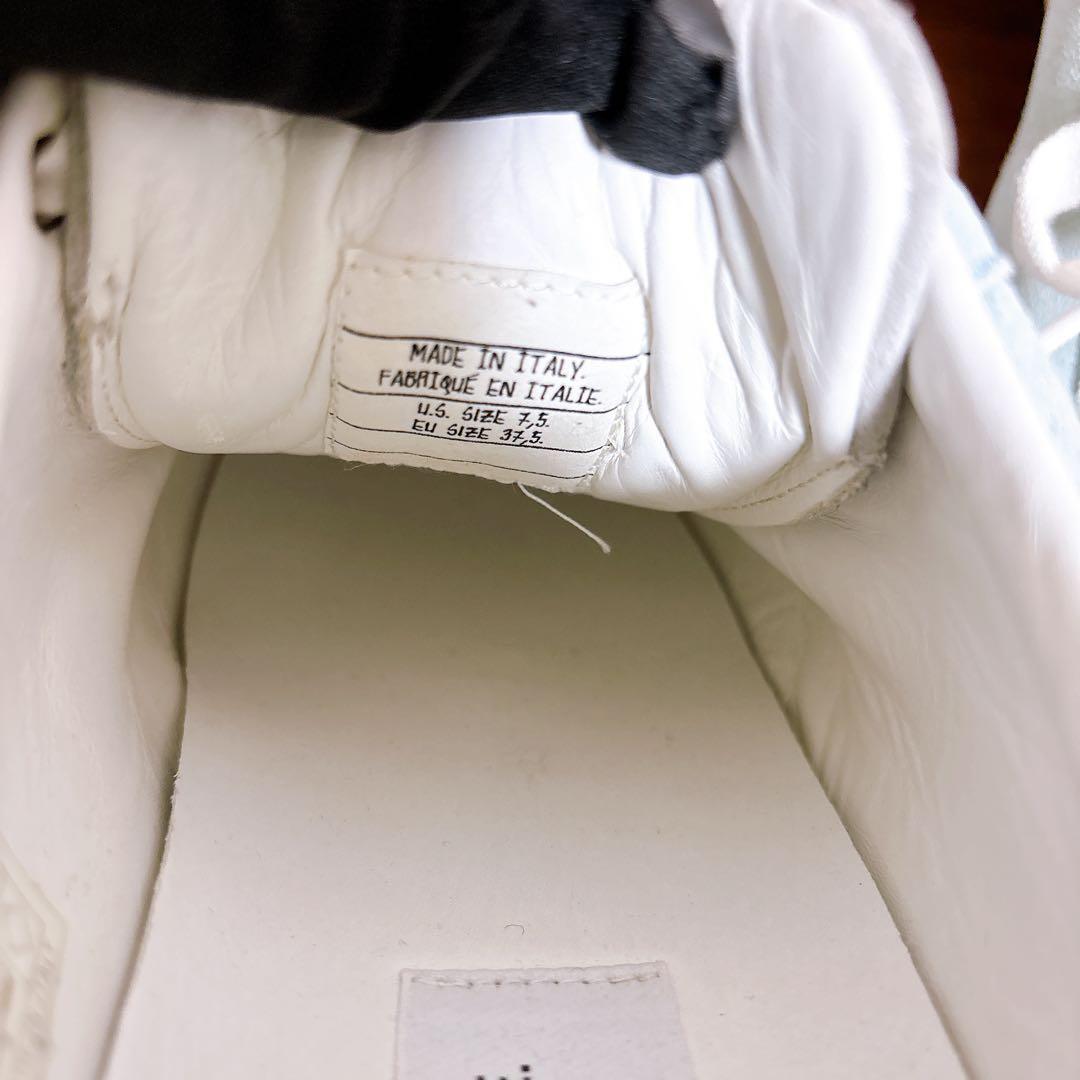 未使用級 THOM BROWNE スエードレザー スニーカー 水色 24.5cm