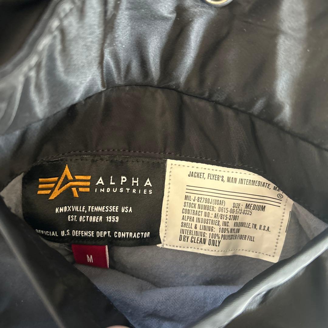 美品　アルファ　MA-1 リバーシブル　星条旗　Mサイズ　ブラック