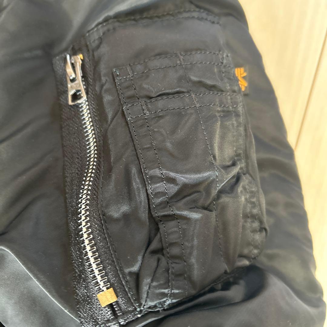 美品　アルファ　MA-1 リバーシブル　星条旗　Mサイズ　ブラック