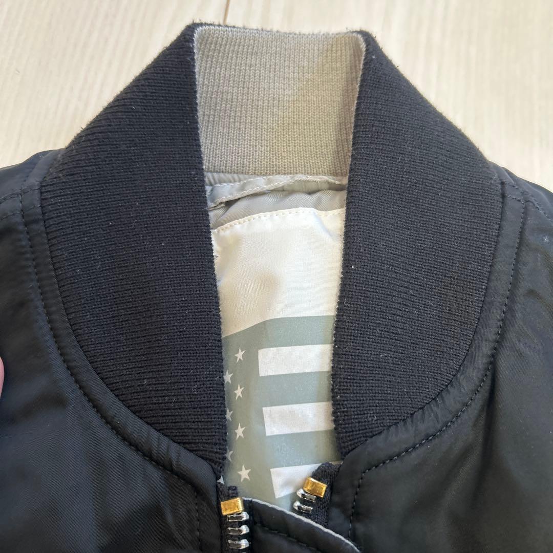 美品　アルファ　MA-1 リバーシブル　星条旗　Mサイズ　ブラック