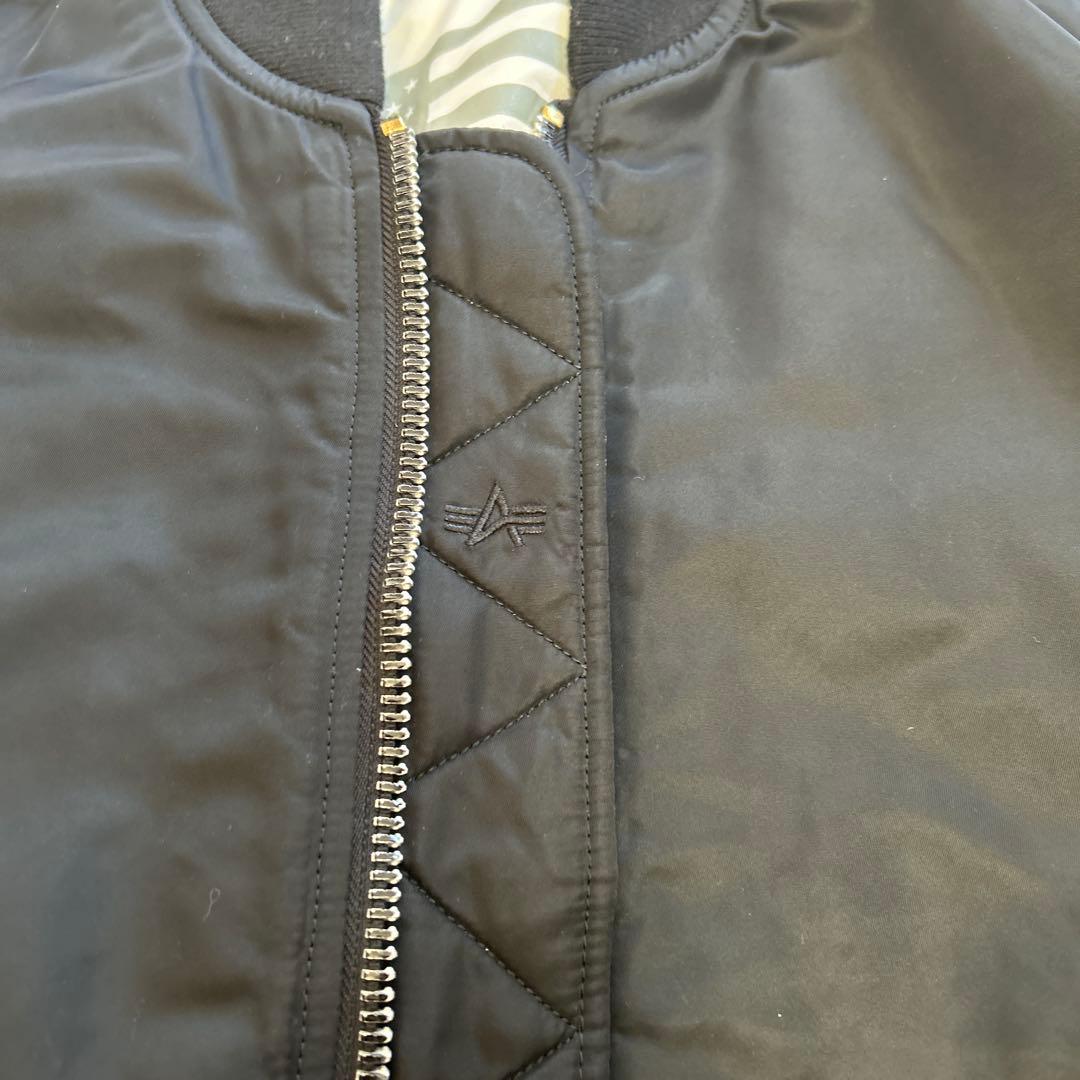 美品　アルファ　MA-1 リバーシブル　星条旗　Mサイズ　ブラック