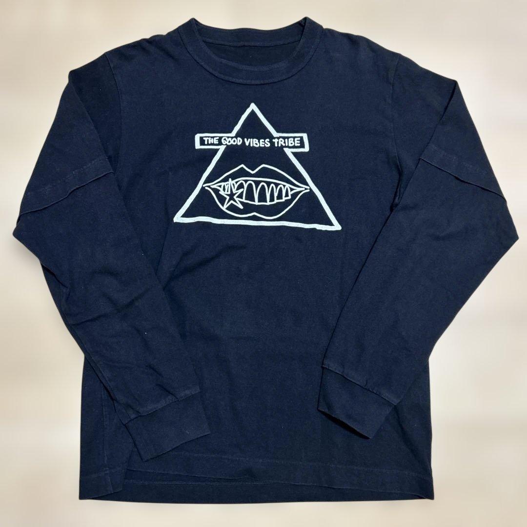 24AW サカイ　ゴンズ　レイヤード　ブラック　ロゴ　GOOD VIBES