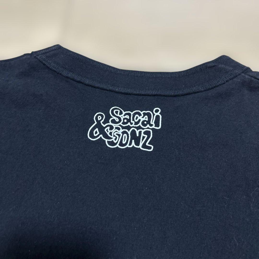 24AW サカイ　ゴンズ　レイヤード　ブラック　ロゴ　GOOD VIBES