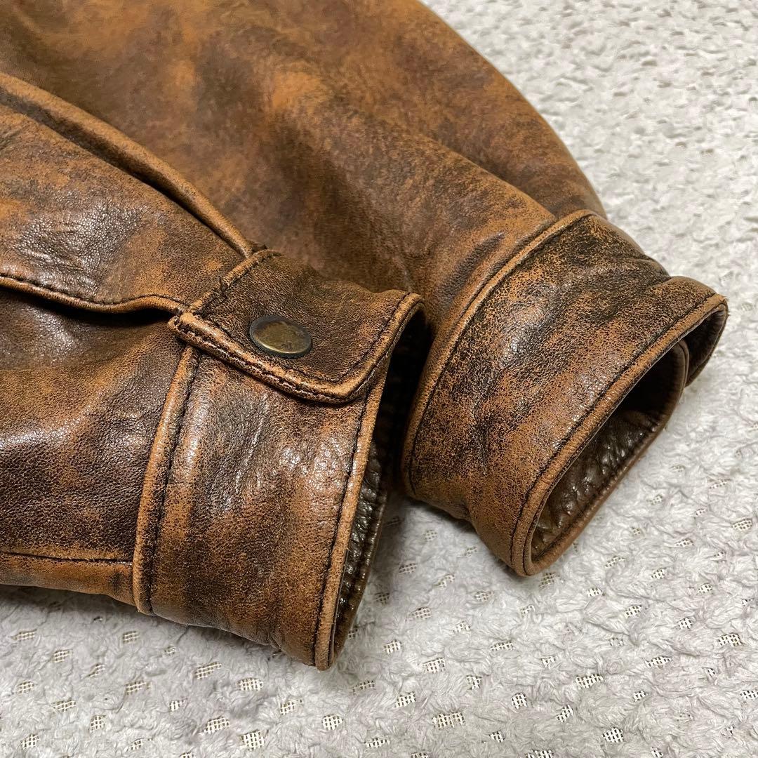 超希少LLサイズ✨ヴィンテージ フライトジャケット　A2 レザージャケット　ボア