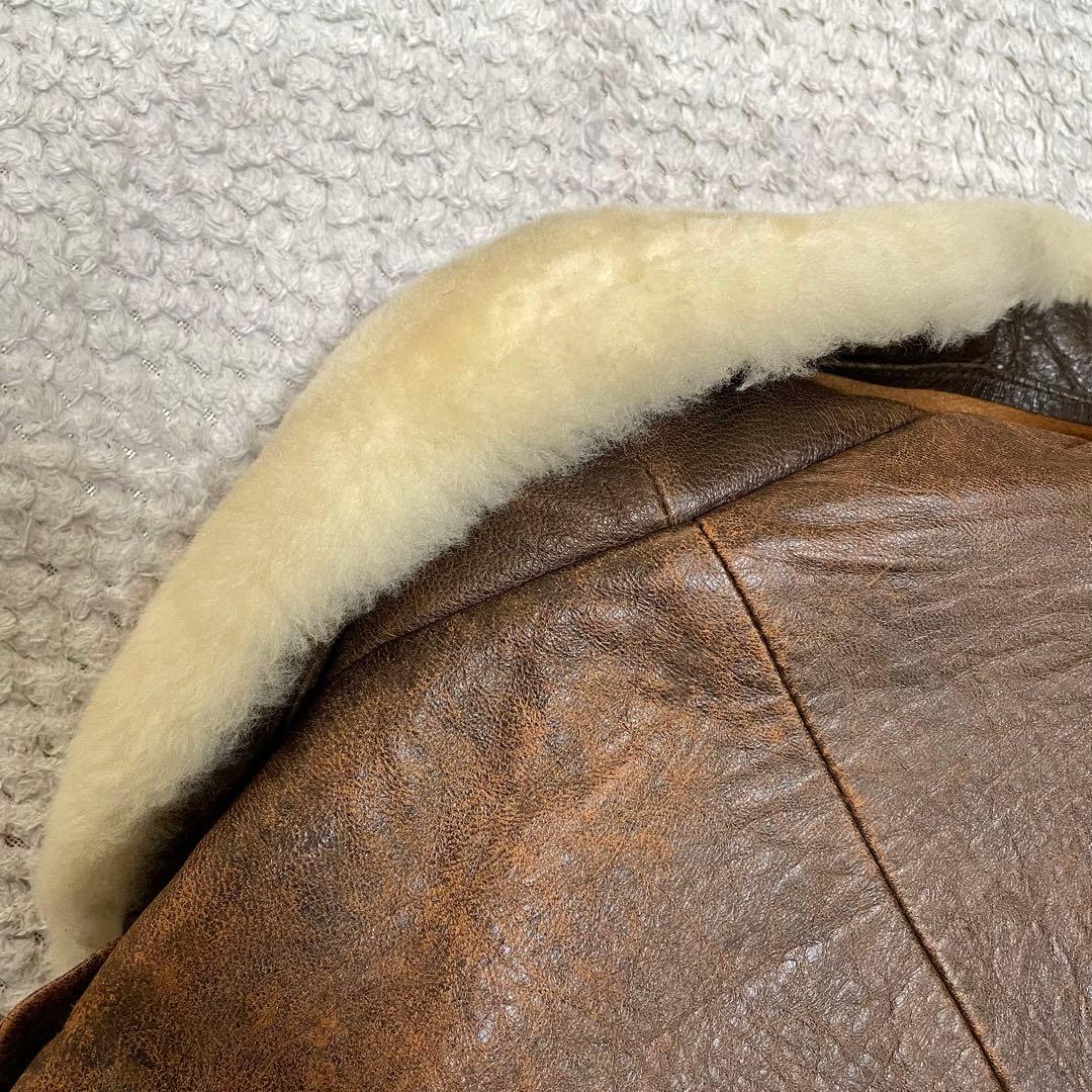 超希少LLサイズ✨ヴィンテージ フライトジャケット　A2 レザージャケット　ボア