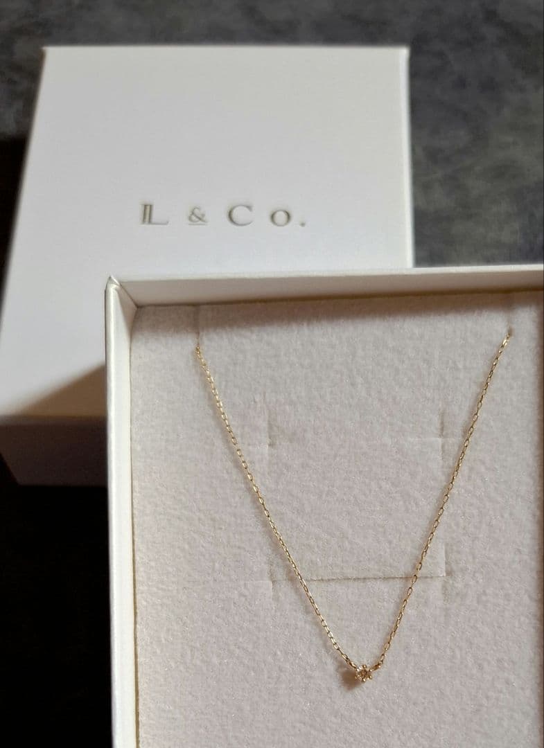 L&Co.　K 10 ダイヤモンドネックレス
