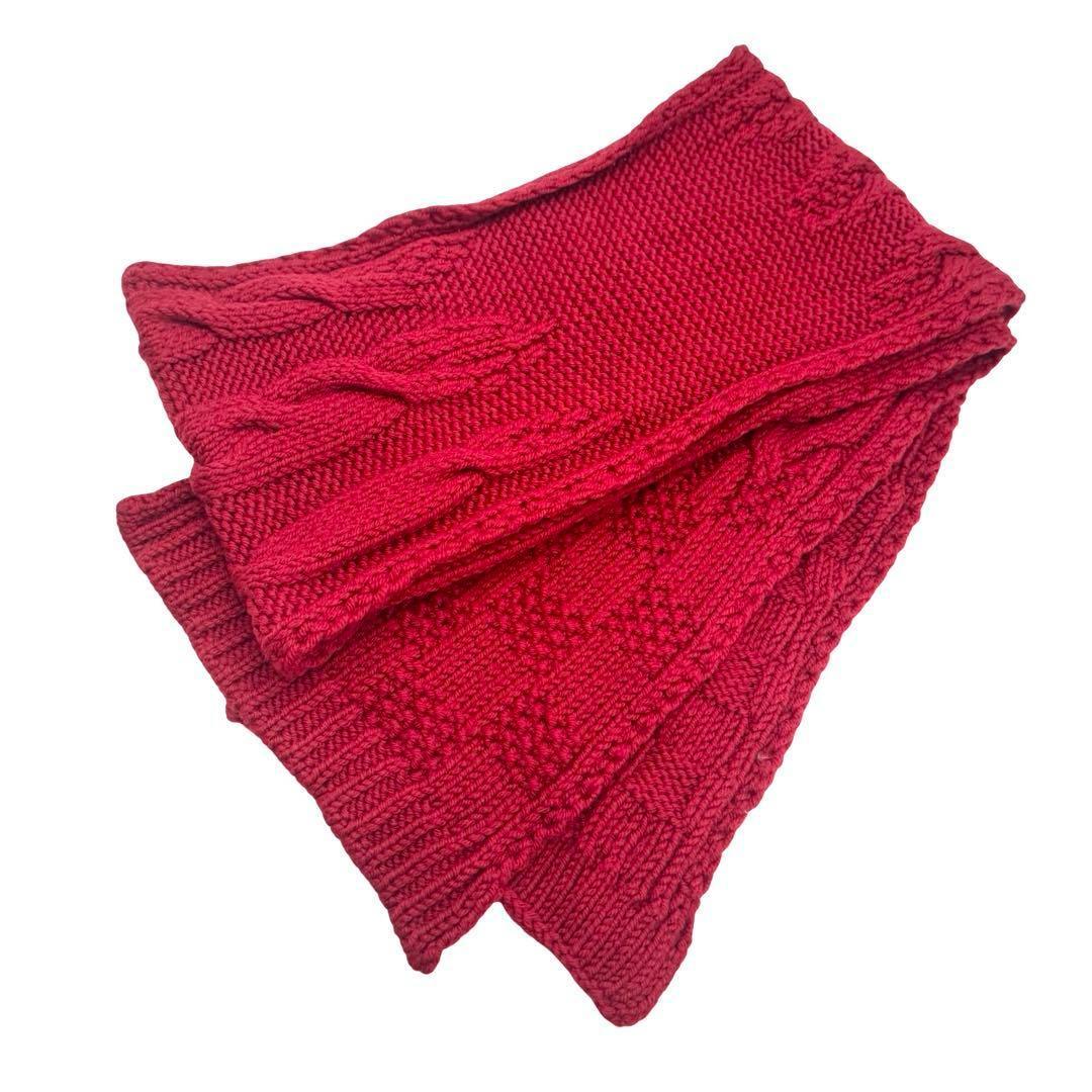 LOUIS VUITTON ルイヴィトン M74450 ウール マフラー レッド