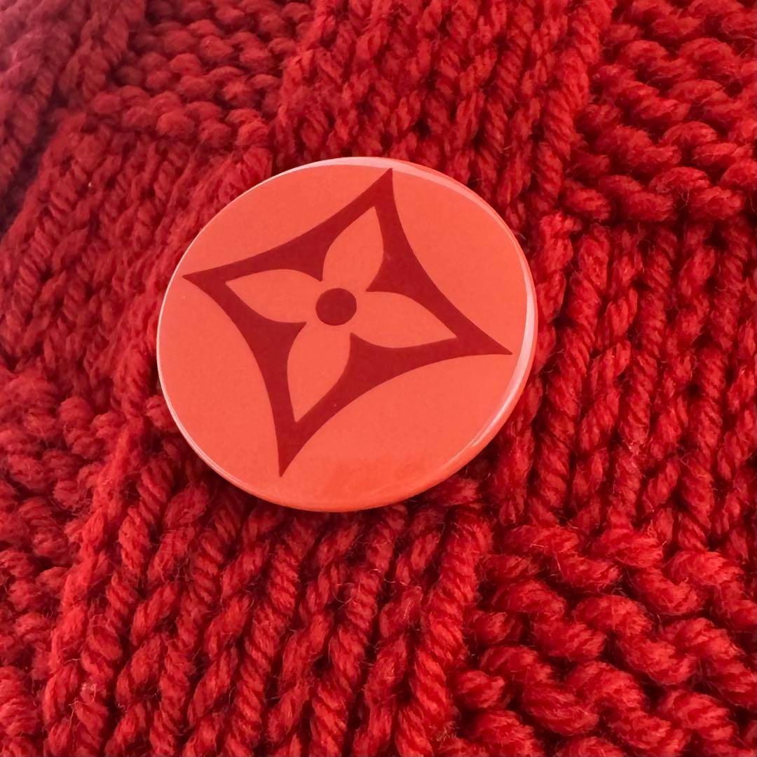 LOUIS VUITTON ルイヴィトン M74450 ウール マフラー レッド