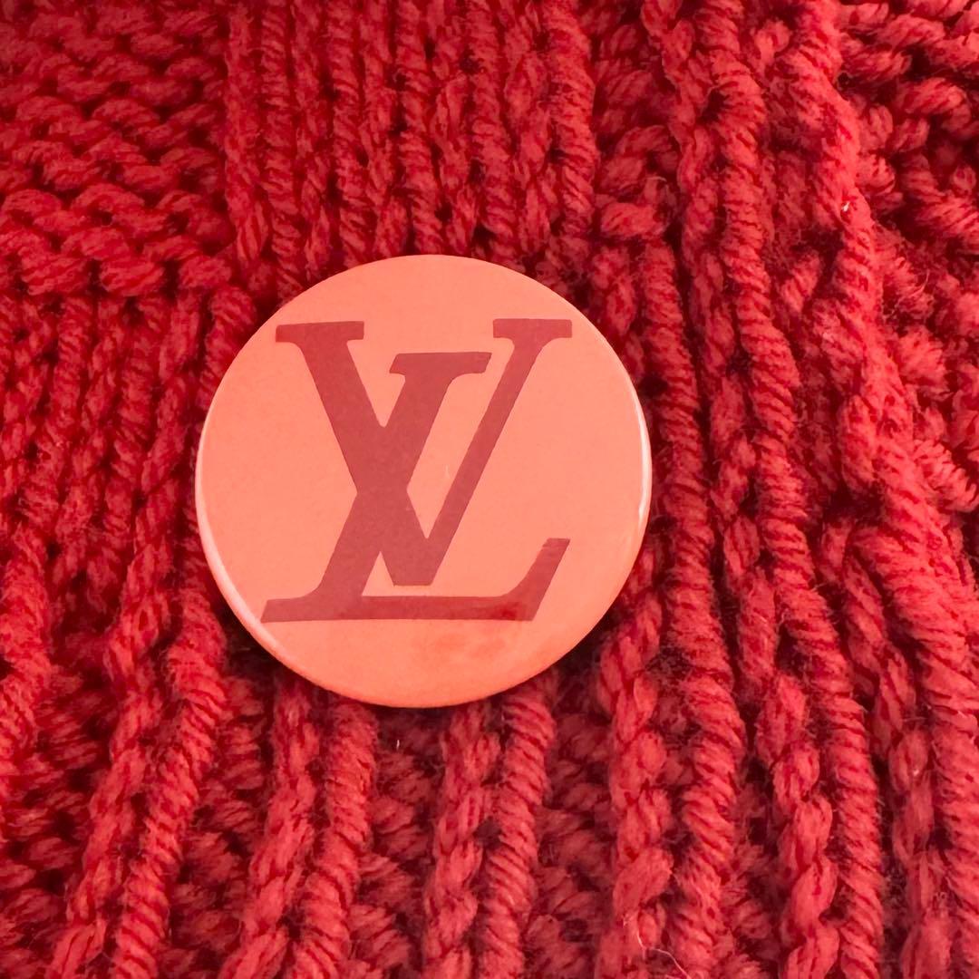 LOUIS VUITTON ルイヴィトン M74450 ウール マフラー レッド