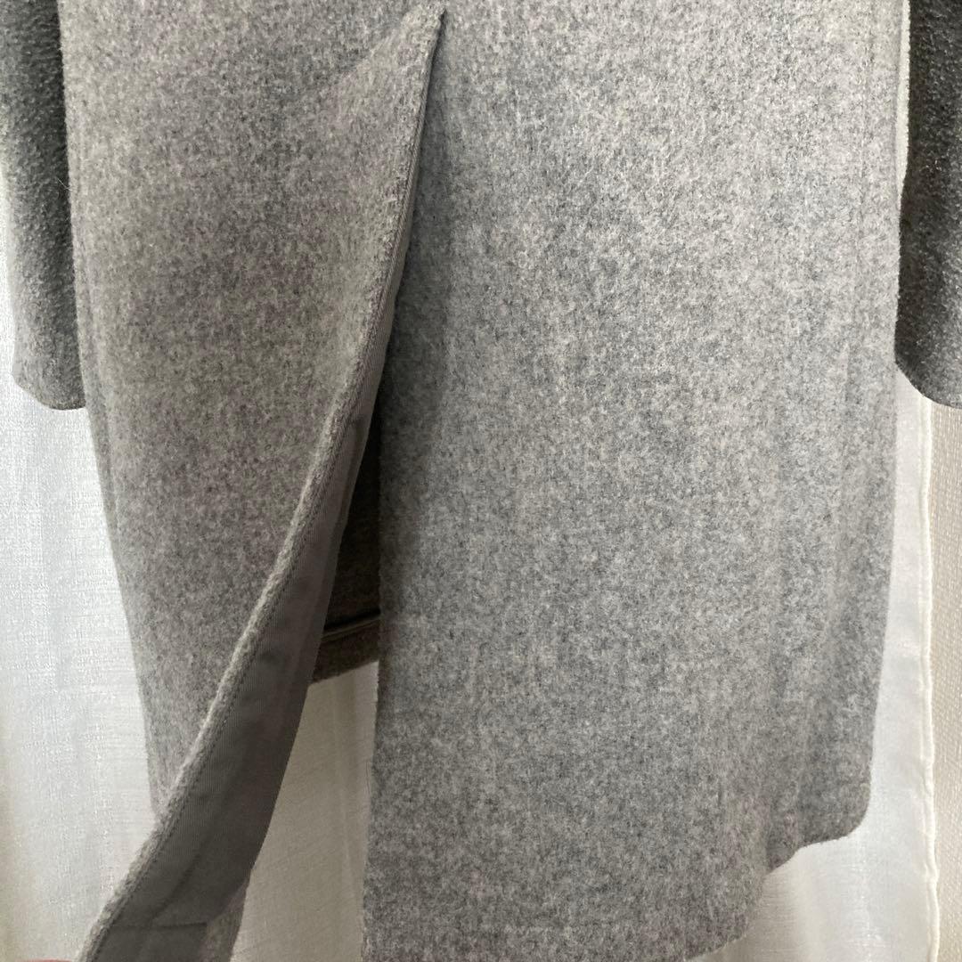 極美品　DANTON ウールモッサ・フーデイロングコート　グレー系　メンズ38