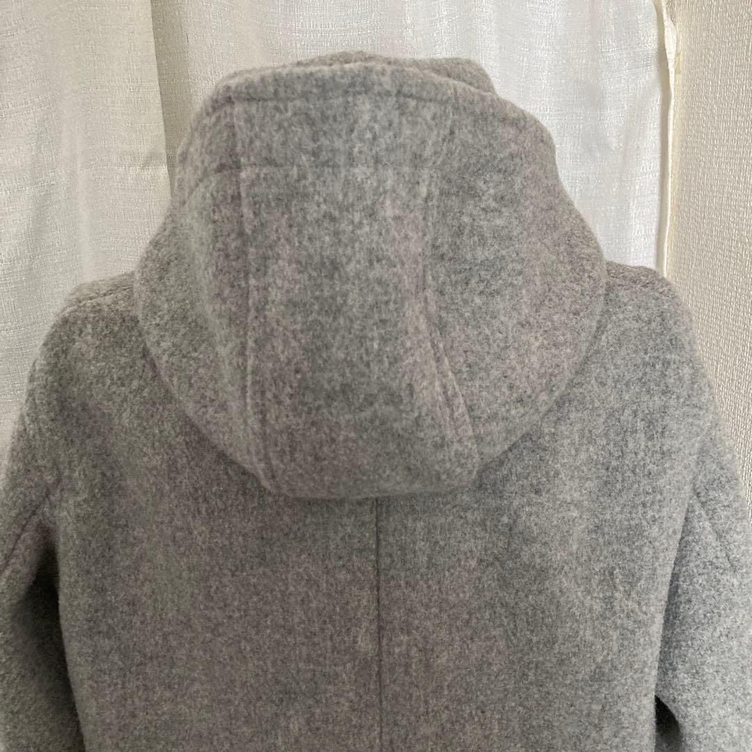 極美品　DANTON ウールモッサ・フーデイロングコート　グレー系　メンズ38