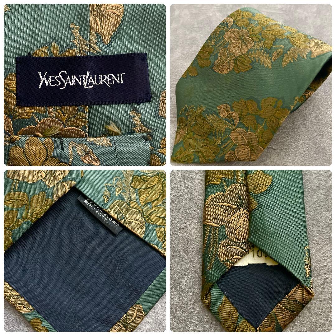 極上 白金ボタン 漆黒ダブルブレストスーツ Saint Laurentネクタイ