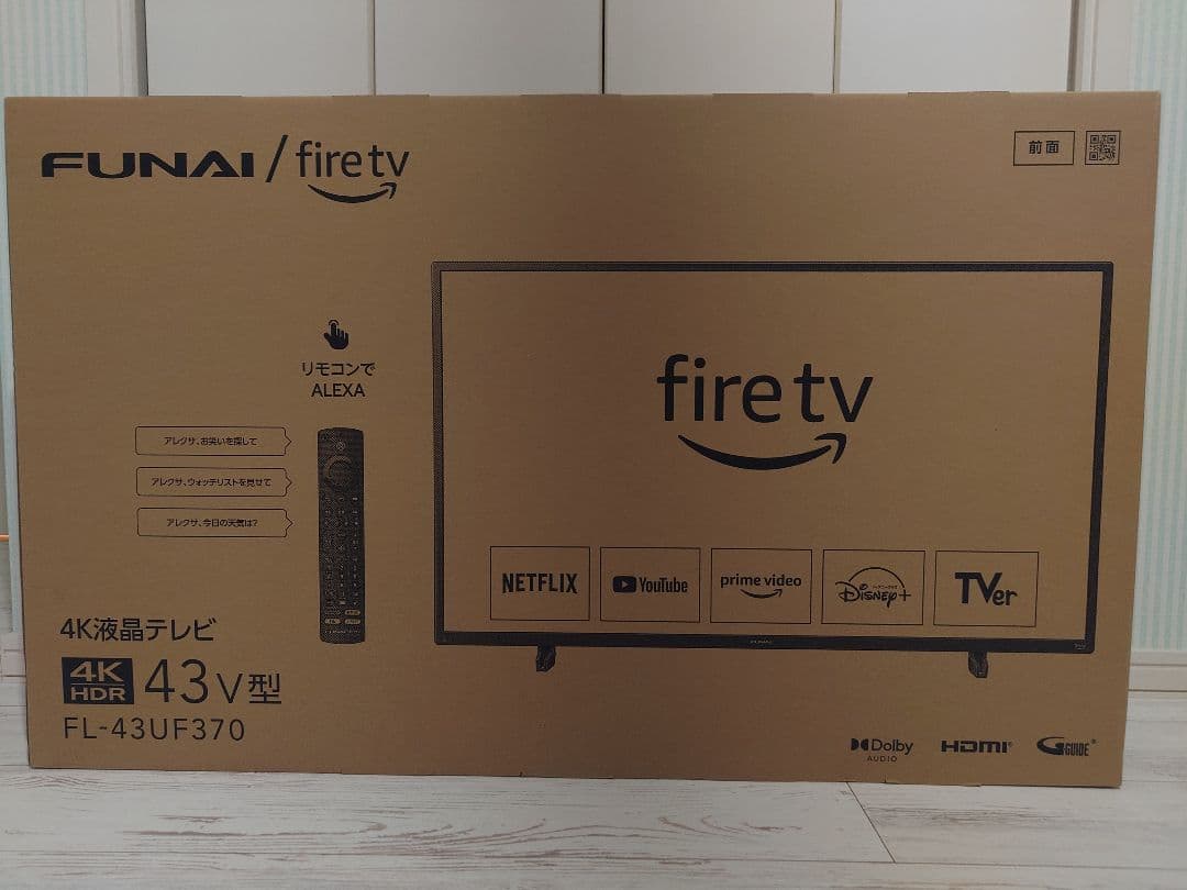 FUNAI Fire TV 43V型液晶テレビ FL-43UF370