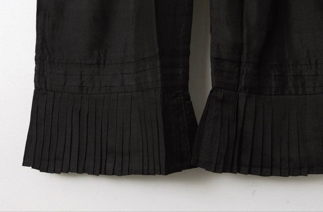 BUNON ヘムタックパンツ シルクパンツ