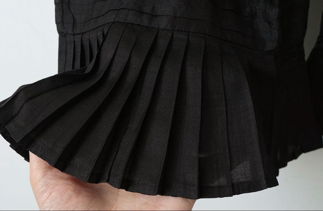 BUNON ヘムタックパンツ シルクパンツ