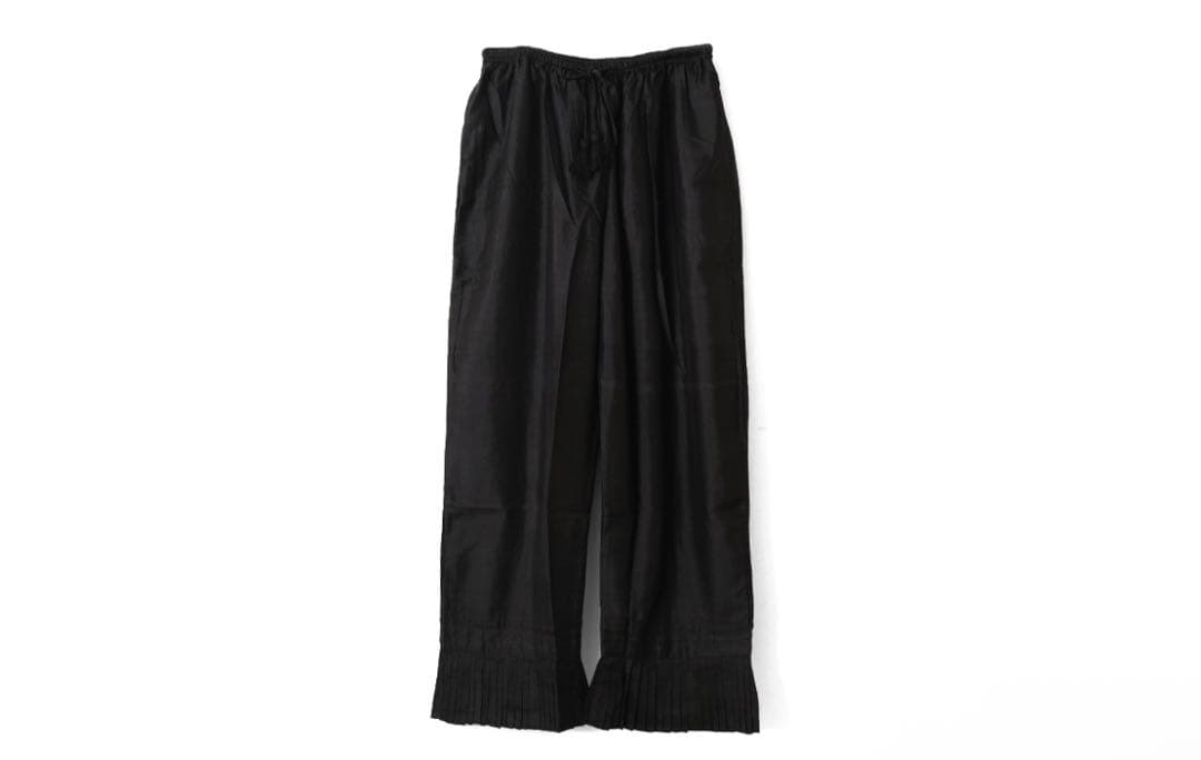 BUNON ヘムタックパンツ シルクパンツ