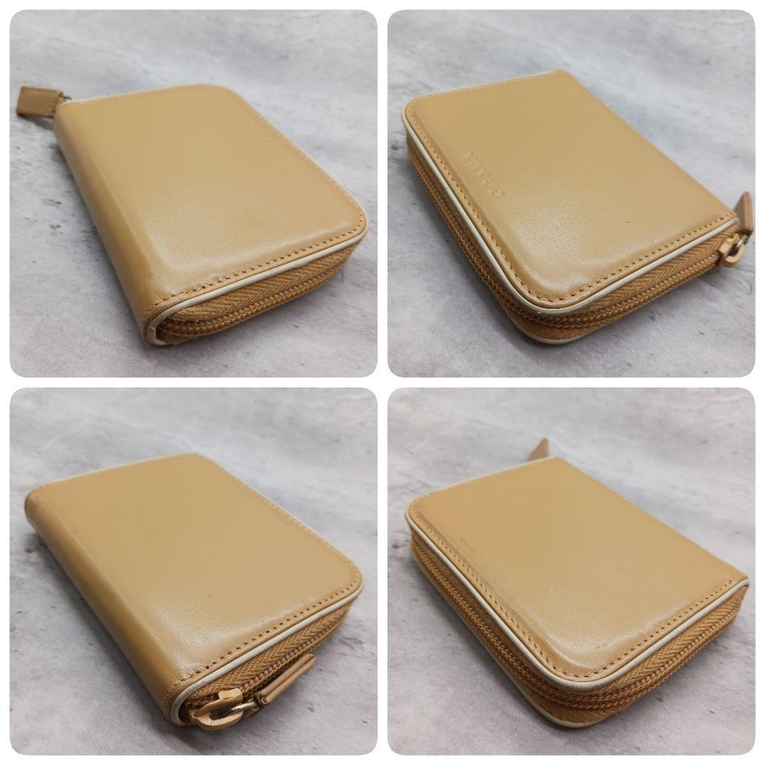 ✨美品✨ プラダ ラウンドファスナー レザー ケース マスタード