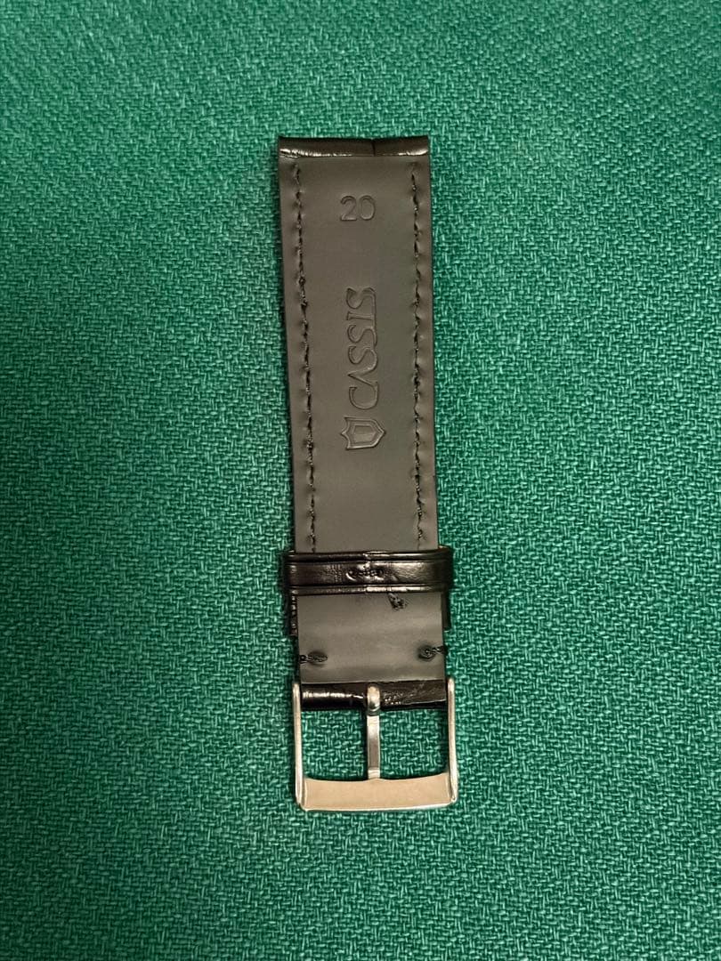 CASSIS カシス　アリゲーターストラップ　ブラック　20-18ミリ　未使用