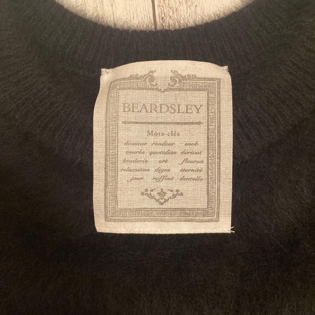 BEARDSLEY ビアズリー ファーニットポンチョ　　黒　未使用