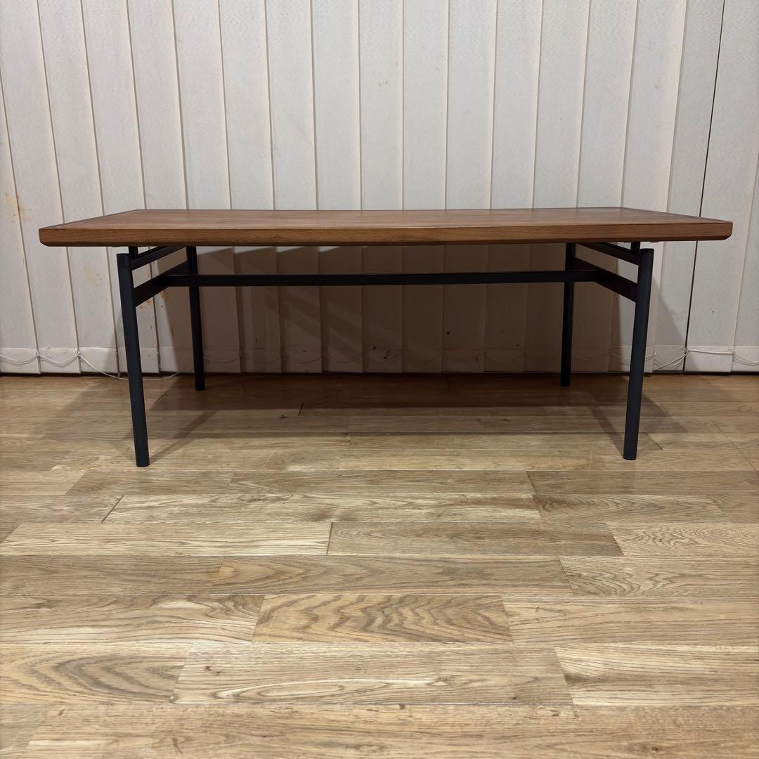 関家具　天然木　センターテーブル　コーヒーテーブル　アイアン　北欧　ナチュラル