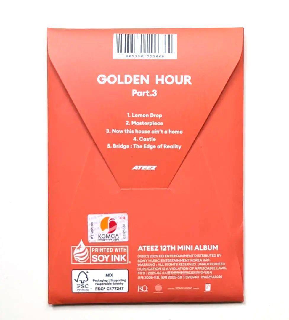 ★非売品◆直筆サインCD◆ATEEZ◆GOLDEN HOUR：Part․3