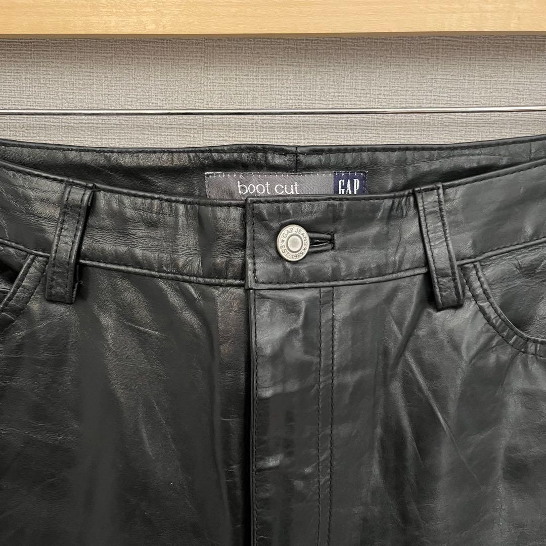 old gap bootfit レザーパンツ ブラック
