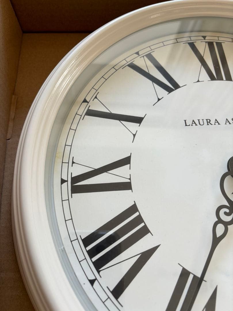 ローラアシュレイ 掛け時計 オフホワイト
