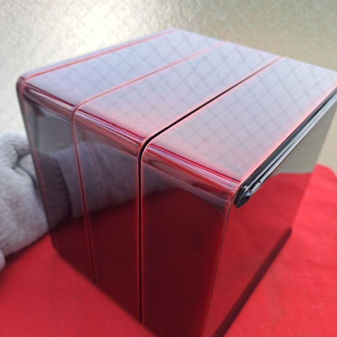 宮城県\"伝統工芸「玉虫塗」　6.5寸 3段重箱　天然木製　長期保管品