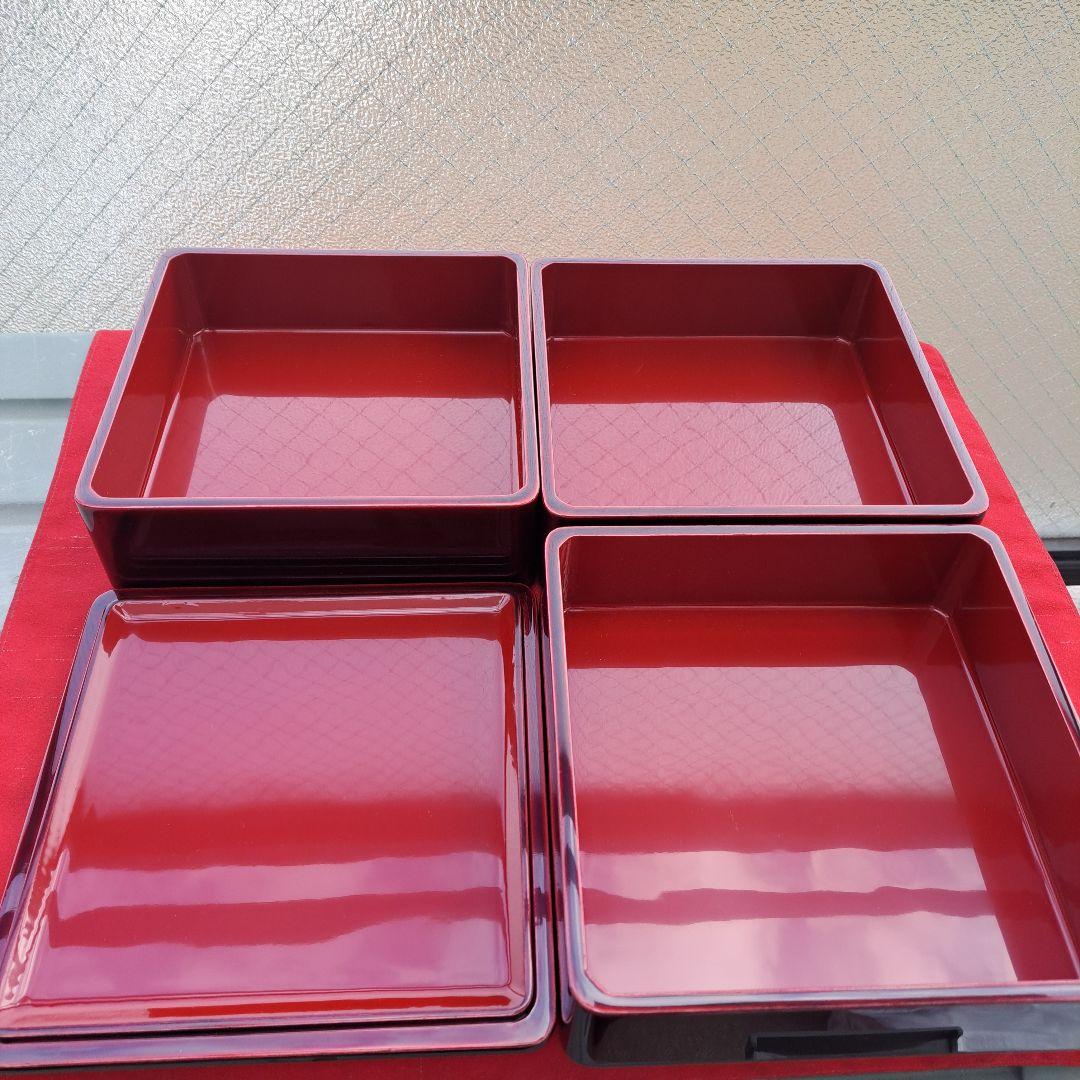 宮城県\"伝統工芸「玉虫塗」　6.5寸 3段重箱　天然木製　長期保管品