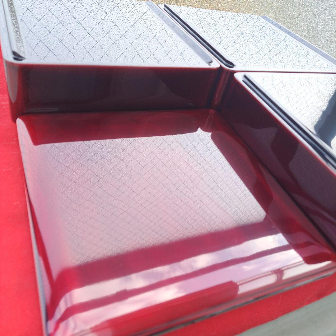 宮城県\"伝統工芸「玉虫塗」　6.5寸 3段重箱　天然木製　長期保管品